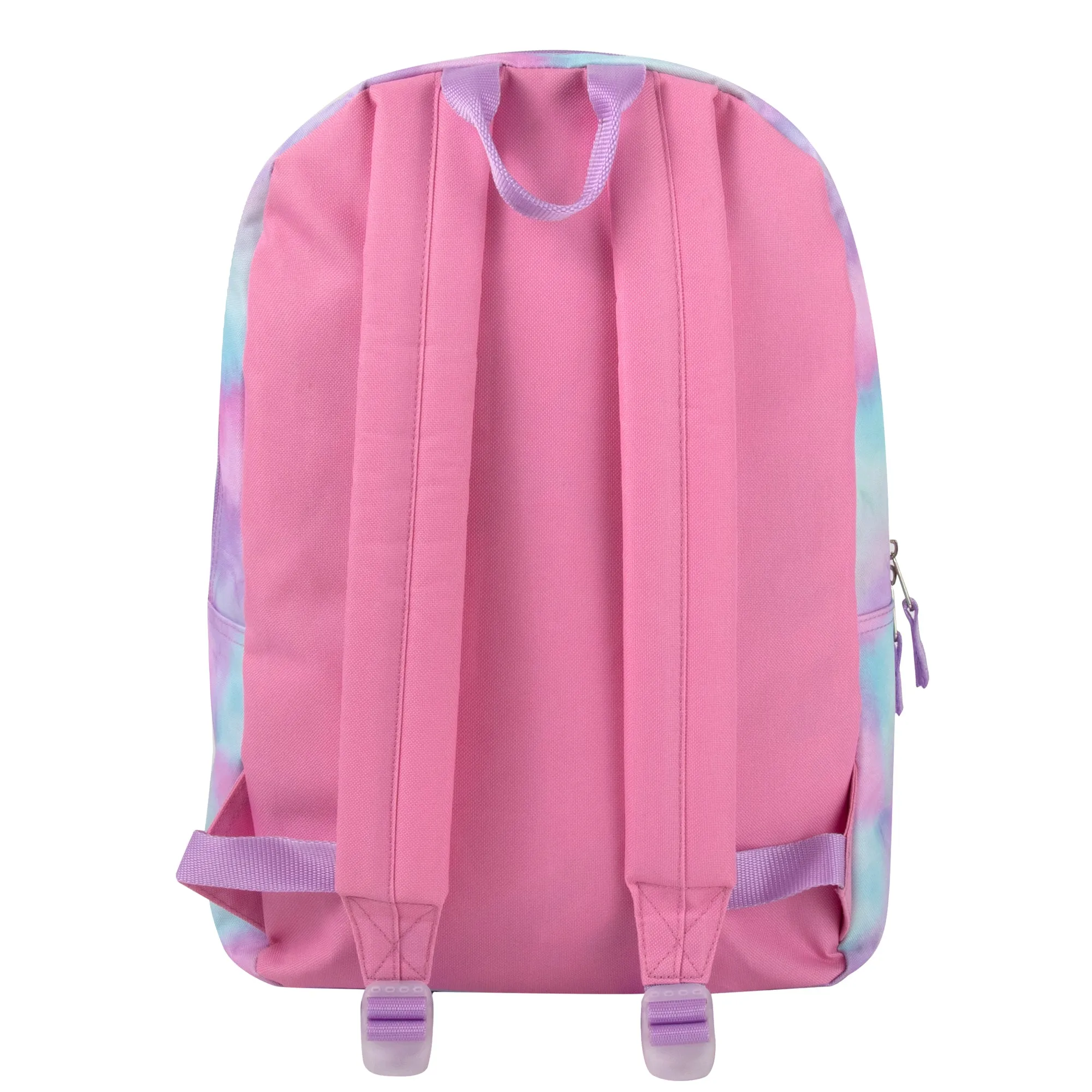 17 Inch Printed Backpack with Matching Pencil Case & Lunch Bag - Purple Tie Dye