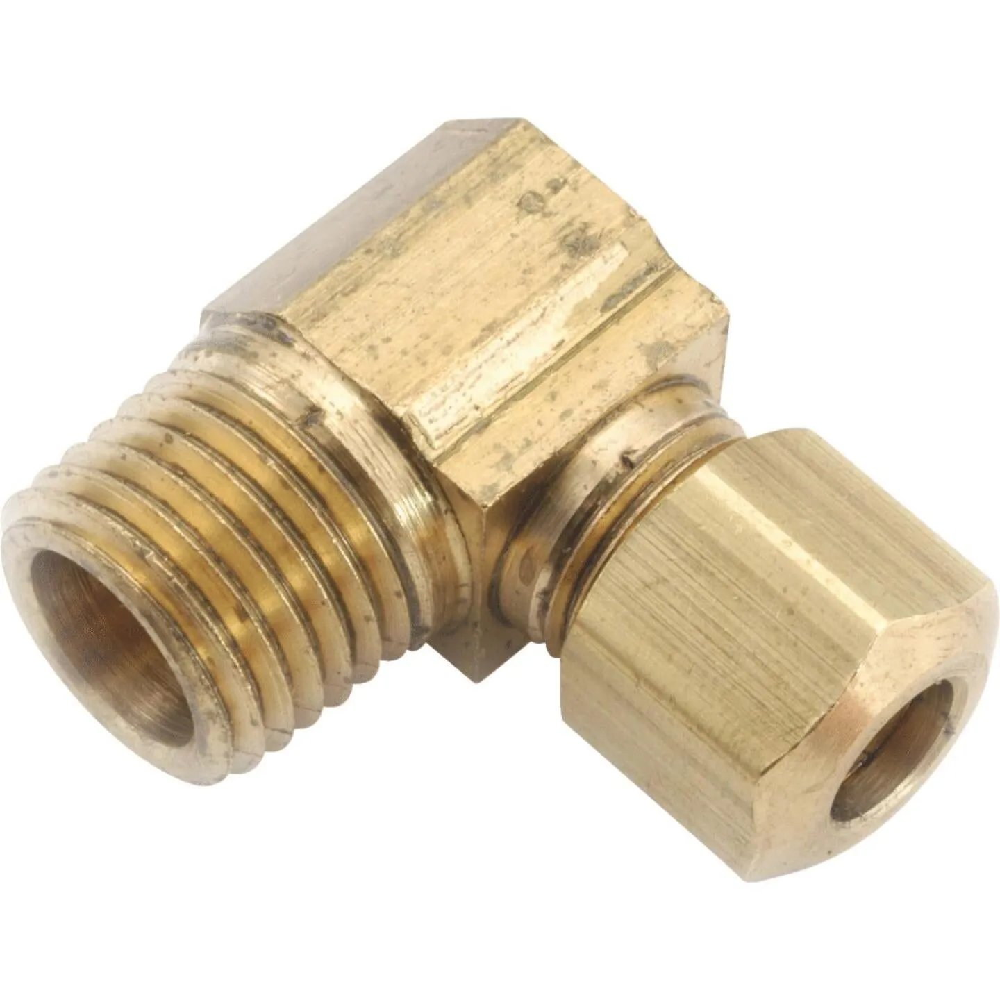 Anderson Metals 5/8 In. x 3/8 In. Male Compression Brass Elbow