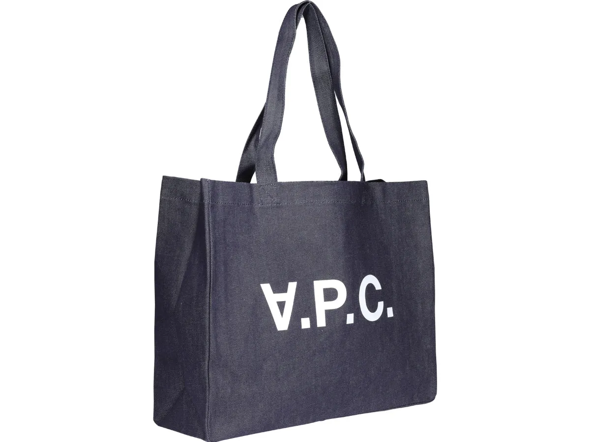 A.P.C. Daniela Denim Shopping Tote Bag