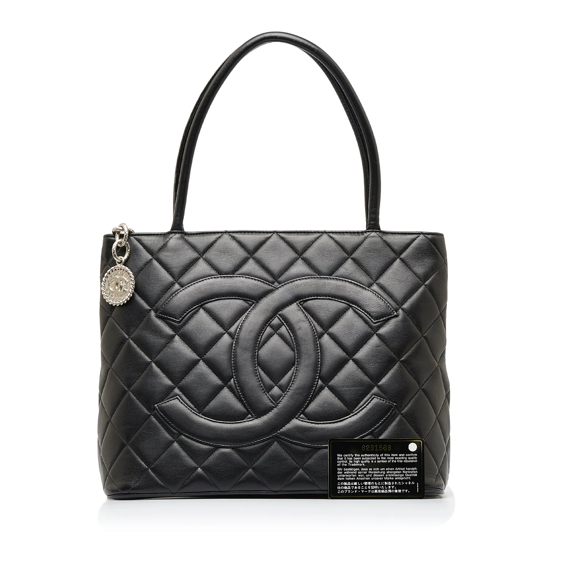 Black Chanel Medallion Tote