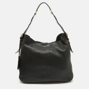 Black Pebbled Leather Medium Heritage Hobo