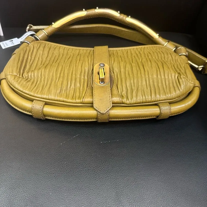 Burberry Green Pleated Hob Bag