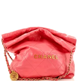 CHANEL 22 Chain Hobo Quilted Calfskin Medium