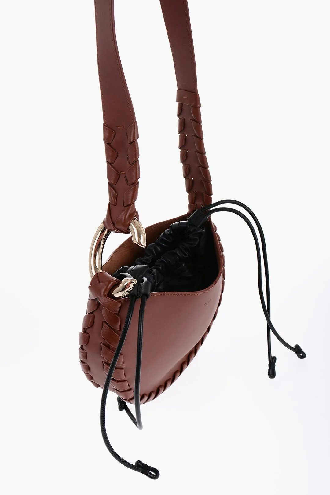 Chloe Leather Hobo Bag with Weaves