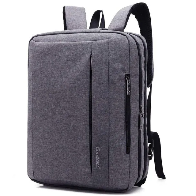 Convertible Large Laptop Backpack Men 15,17 Inch Shoulder Bag