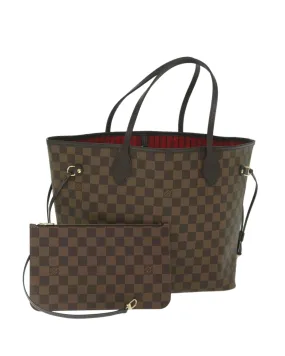 Designer Damier Ebene Tote Bag with Dust Bag and Pouch