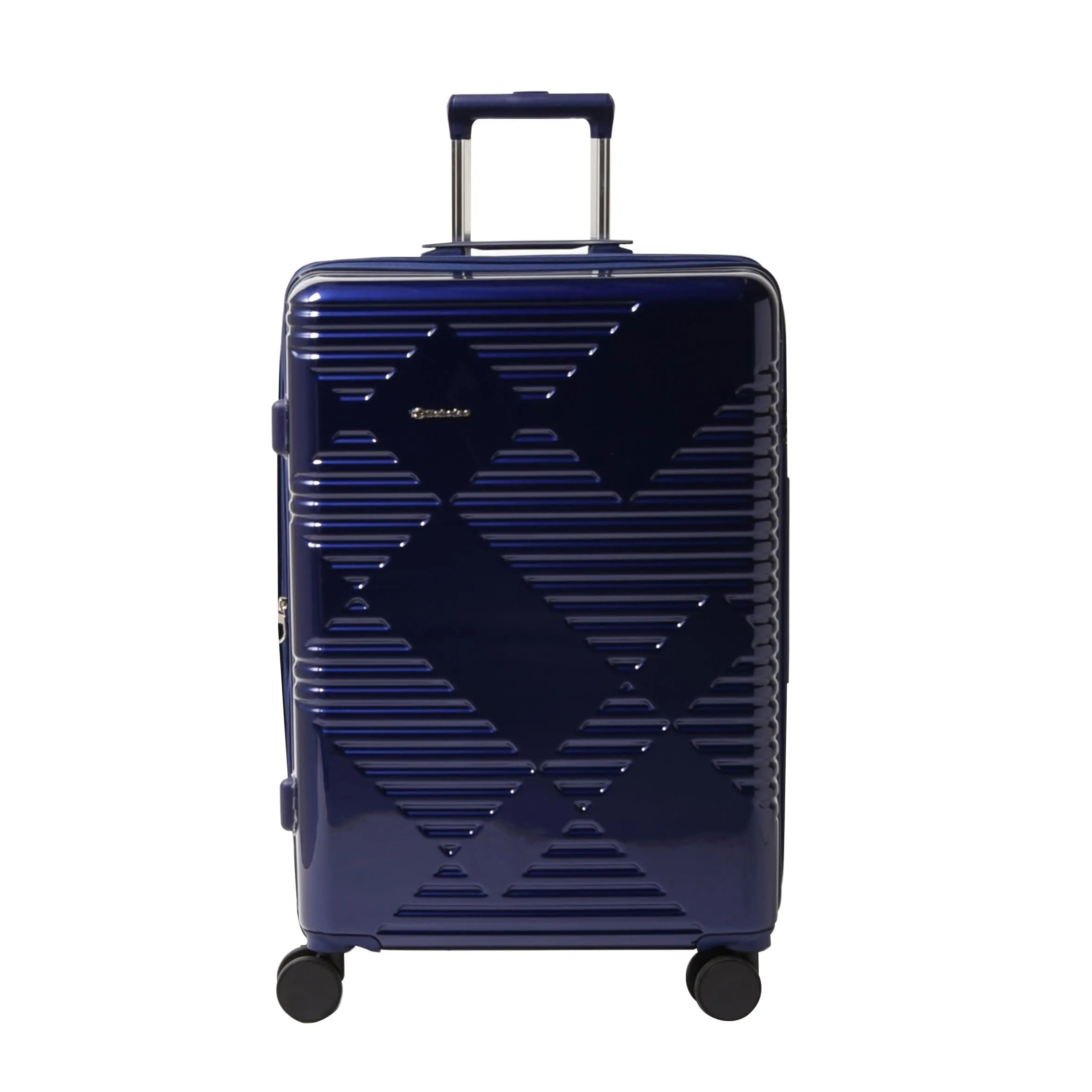 Echolac Extravagant 56 71 82cm Hardcase Expandable 4 Double Wheel 3Pc Luggage Trolley Set bLUE - CTH0062 S- 3PC SET Blue