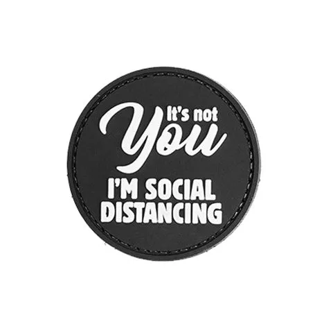 G-Force It's Not You I'm Social Distancing Circle Patch - Black