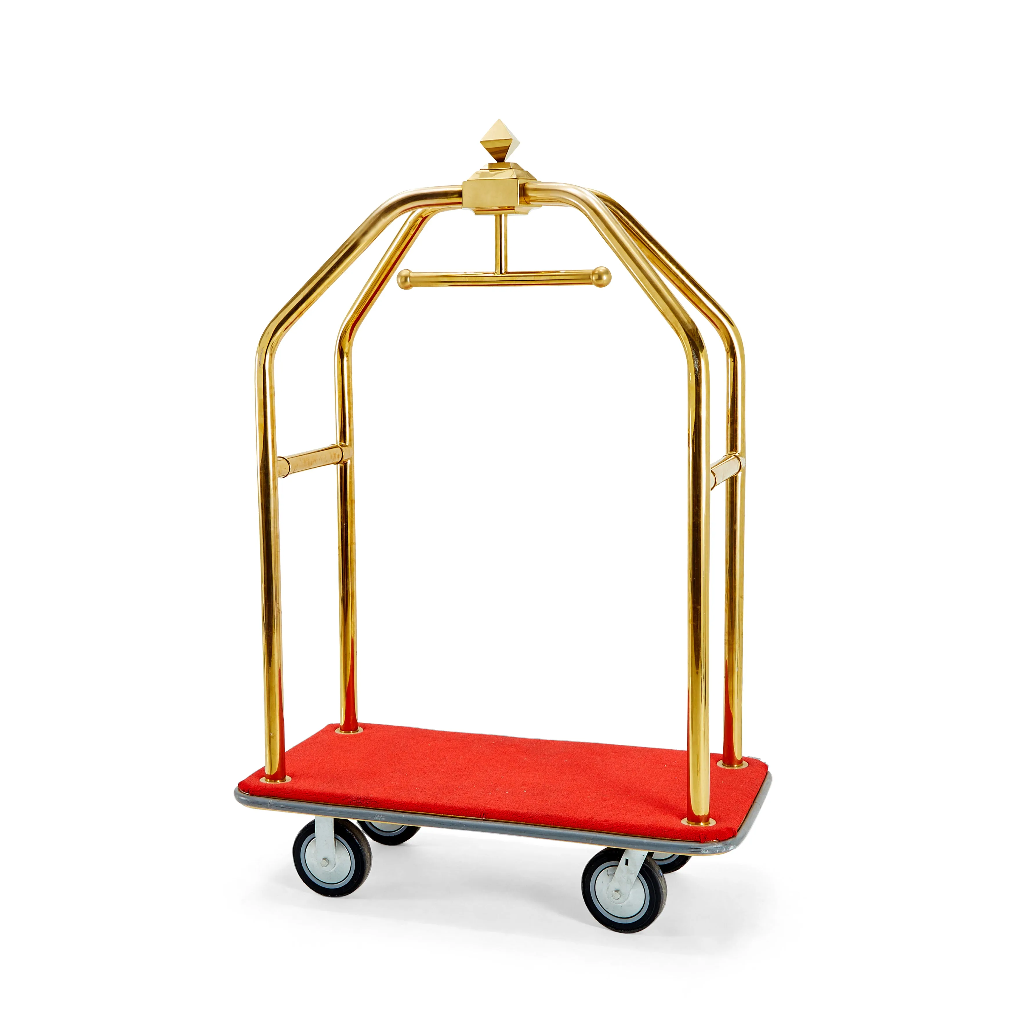 Gold & Red Hotel Luggage Cart