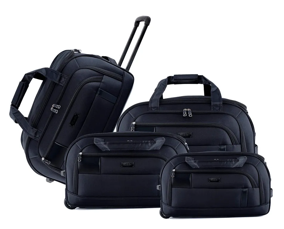 IZOD Gavin Soft shell Lightweight Duffel Rolling Bag 4 Piece Set