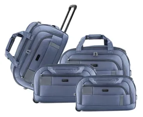 IZOD Gavin Soft shell Lightweight Duffel Rolling Bag 4 Piece Set