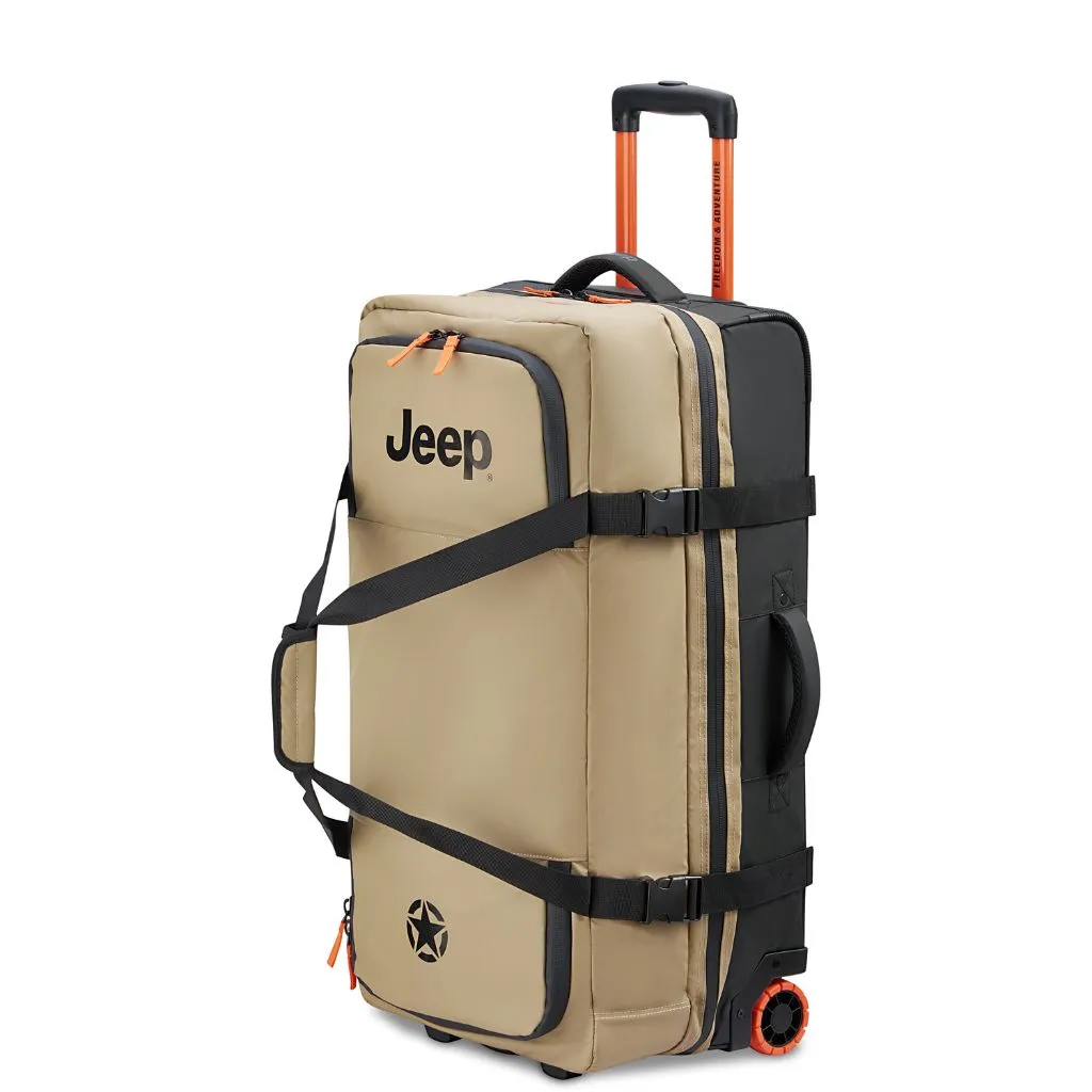 Jeep 73 cm 2-Wheel All Terrain Rolling Duffle Bag - Warm Sand