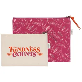 Kindness Counts Zipper Pouch Set of 2