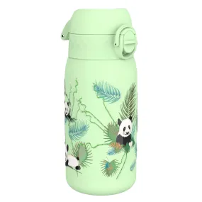 Leak Proof Kids Water Bottle, Stainless Steel, Pandas, 400ml (13oz)