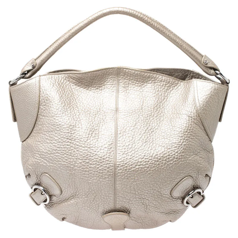 Metallic Gold Leather Hobo