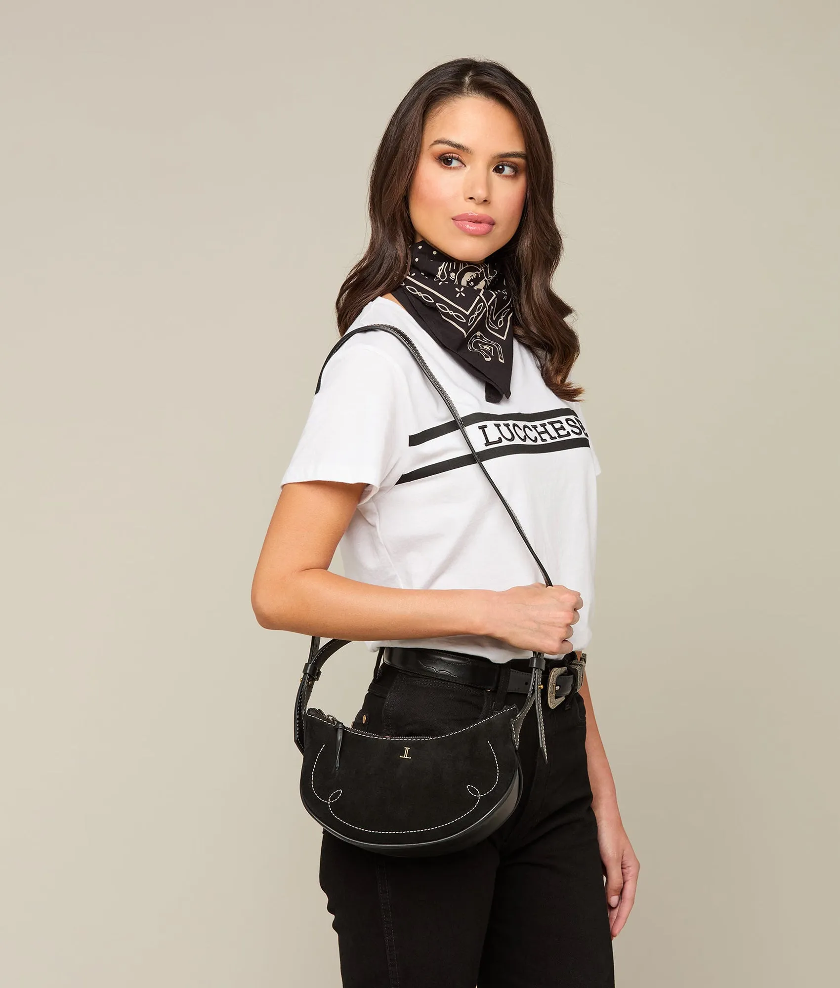 Mini Heidi Hobo Bag :: Black