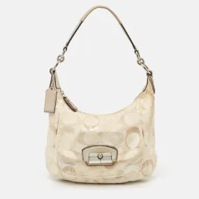 Multicolor Signature Canvas and Sequins Kristine Hobo