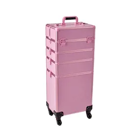 Portable Rolling Train Case with nail polish holder W3474