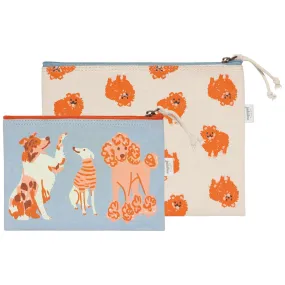 Puppos Zipper Pouches Set of 2