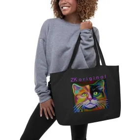 "Cat Lovers" Collection - Large Organic Tote Bag