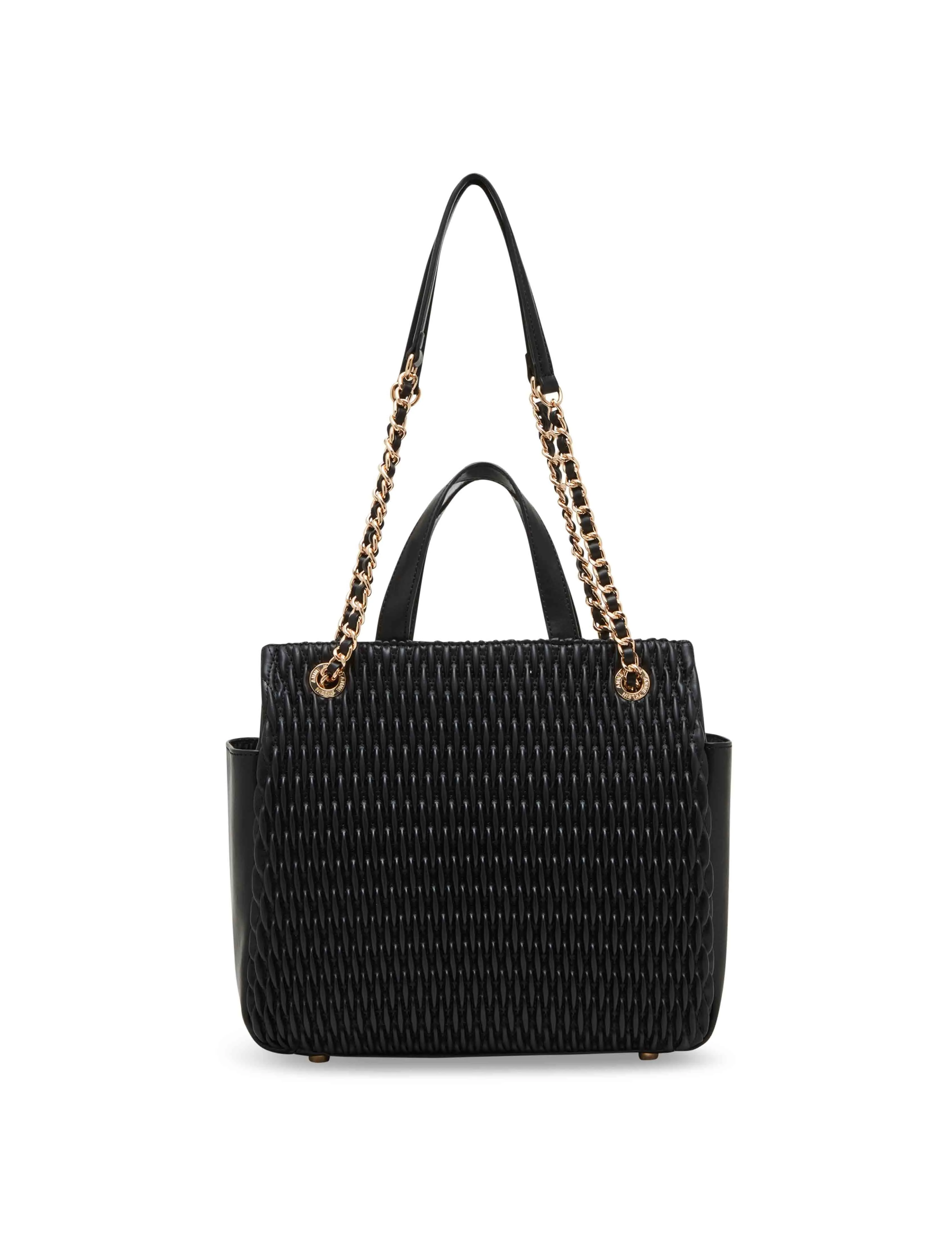 Small ruched tote with convertible strap