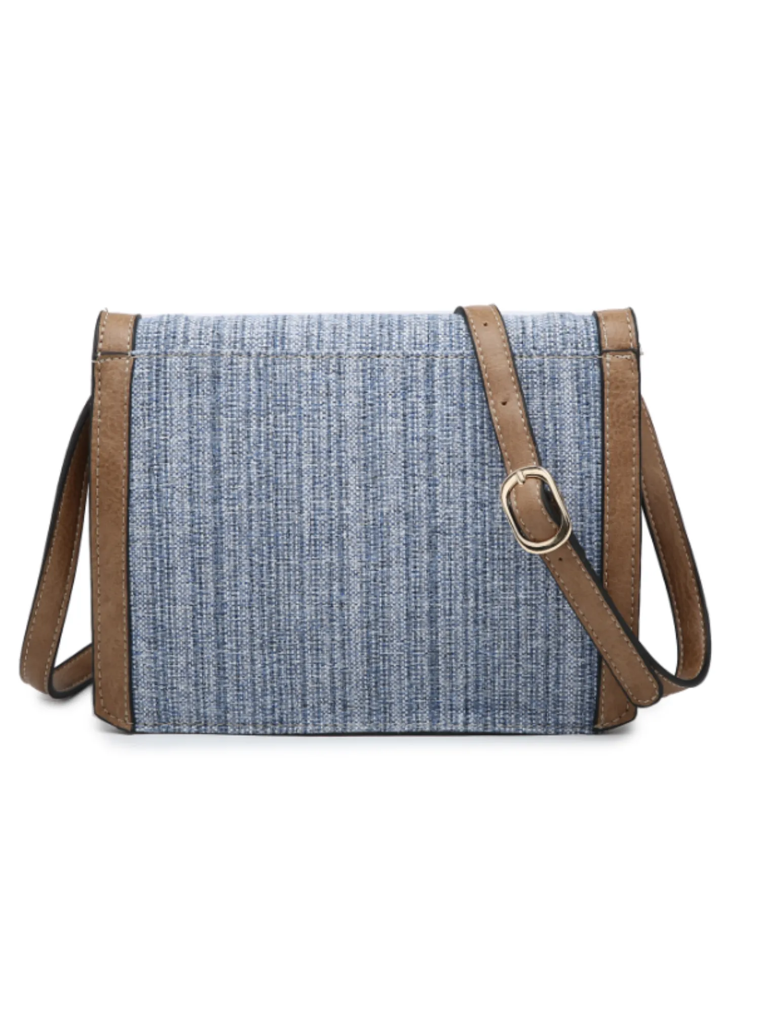 Structured Crossbody in Dusty Blue