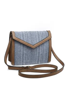 Structured Crossbody in Dusty Blue